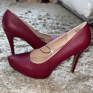 BCBG Penni Red Platform Pumps